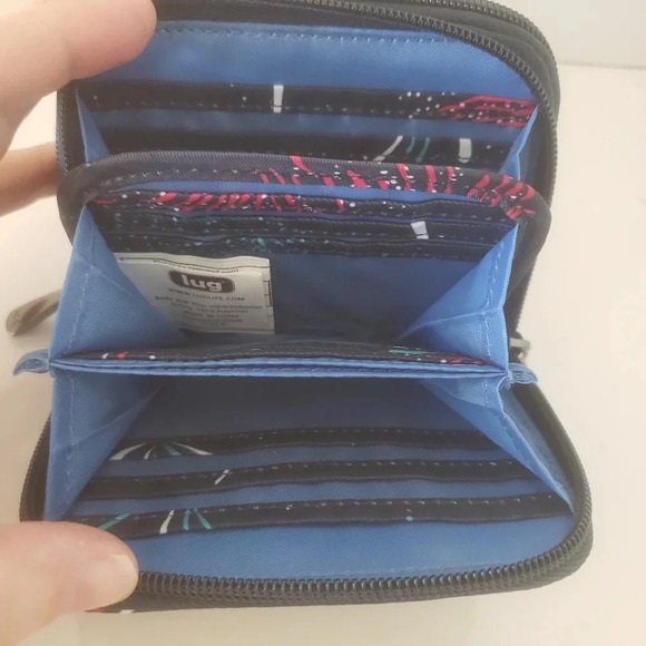 Lug Splits Fireworks Navy Wallet. - Picture 7 of 10